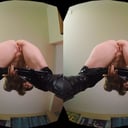 The Upskirt Collection - Mistress T Facesitting in Tight Leather Pants HologirlsVR VR porn video vrporn.com