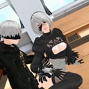 Nier Automata - 2B Fucked Sideways Lewd FRAGGY hentai girl vr porn video vrporn.com virtual reality