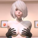 Nier Automata - 2B Hotel Cowgirl CGI Girl Lewd FRAGGY vr porn video vrporn.com virtual reality