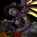 Witch Mercy Broomstick Grinding (A XXX Parody) porn