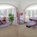 Chelsea Bra with plum glossy tights Chelsea Chamberlain GlossTightsGlamourVR vr porn video