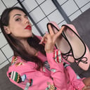 Super Sexy Petra In Midcalf Nylon Socks And Pink Ballerina Flats VRFootfetish vr porn video