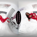 Lara Lee Red PVC Catsuit & Bull Whip StrictlyGlamourVR vr porn video