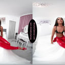 Lara Lee Red PVC Catsuit & Bull Whip StrictlyGlamourVR vr porn video