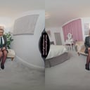 Bethany In CU Outfit With Black Glossy Legwear GlossTightsGlamourVR vr porn video