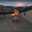 Ginger Babe Lea On Vacation Sunset Fire Dancing Hot Masturbation Fire Crotch Playing With Fire VRgoddess vr porn video
