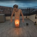 Ginger Babe Lea On Vacation Sunset Fire Dancing Hot Masturbation Fire Crotch Playing With Fire VRgoddess vr porn video