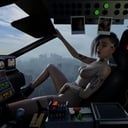 Judy Alvarez masturbating in DeLorean - Parody Crossover Cyberpunk 2077 and Back to the Future