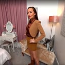 Sophia Smith Stylish Brown Outfit With Tan Glossy Legwear JOI - 8K VR GlossTightsGlamourVR vr porn video