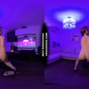 Late Night Striptease Dancer Lea Deep Glass Dildo Masturbation VRgoddess vr porn video