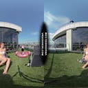 Summertime Naked Teen Sunbathing Babe Margarita Enjoying Herself In Bubbles In Sun VRgoddess vr porn video