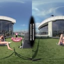 Summertime Naked Teen Sunbathing Babe Margarita Enjoying Herself In Bubbles In Sun VRgoddess vr porn video