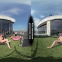 Summertime Naked Teen Sunbathing Babe Margarita Enjoying Herself In Bubbles In Sun VRgoddess vr porn video
