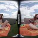Petite Hot Brunette Dora Masturbating With A Dildo Outdoors Under The Hot Sun VRgoddess vr porn video