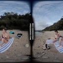 Cloudy Day At A Nude Italian Beach With Sofie And Josie Swimming And Laying Out VRgoddess vr porn video
