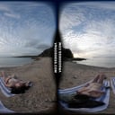 Cloudy Day At A Nude Italian Beach With Sofie And Josie Swimming And Laying Out VRgoddess vr porn video