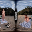 Cloudy Day At A Nude Italian Beach With Sofie And Josie Swimming And Laying Out VRgoddess vr porn video