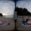 Cloudy Day At A Nude Italian Beach With Sofie And Josie Swimming And Laying Out VRgoddess vr porn video