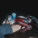 Double Blowjob with Harley Quinn and Catwoman (DC comics parody)