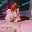 Deepthroat blowjob (oral sex) featuring Scarlet Fyre (OC from VReal_18K) full video