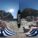 Josie Dildo Masturbating On Public Nude Beach Matty In Background VRgoddess vr porn video