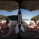 Triple Girls Nude Painting Art On A Yacht And Swimming In The Sea While On Vacation In Italy VRgoddess vr porn video