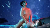 Happy Ending - Panam XXX parody with Cyberpunk 2077 best ending on Basilik under the meteor shower