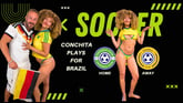 Hot Football Playoff Between Brazil and Germany