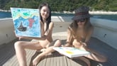 Nude Creative Porn Matty Josie Painting While Nude on a Yacht