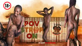 [For Women] Petite Ebony Lesbians Share Your Pov Strap-On – Wet Riding & Shared Orgasms