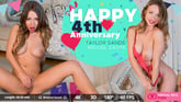 Happy 4th Anniversary - European Brunette Babe Taylor Sands