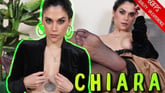 Mouthwatering Chiara Smokes A Cigarette And Takes Off Her Stockings