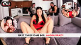 First Threesome For Andra Brazil