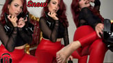 Hottie In Leather Pants Is The Queen Of Foot Teasing