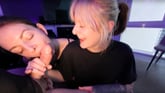 Behind The Scenes Double Blowjob Mouthcum From Rebeka Ruby And Her Friend Brille