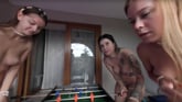 Hot Naked Girls Playing Table Football On Vacation With Kristina Emmux And Rebeka Ruby