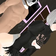 Nier Automata - 2B Thighjob &amp; Buttjob Lewd FRAGGY hentai girl vr porn video vrporn.com virtual reality