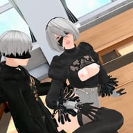 Nier Automata - 2B Fucked Sideways Lewd FRAGGY hentai girl vr porn video vrporn.com virtual reality