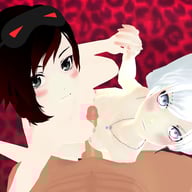 RWBY - Double Fun Weiss &amp; Ruby Lewd FRAGGY hentai girl vr porn video vrporn.com virtual reality