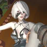 Nier Automata - 2B Fucked on the Table CGI Girl Lewd FRAGGY vr porn video vrporn.com virtual reality