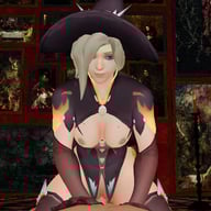 Overwatch - Mercy Witch Halloween Cowgirl CGI Girl Lewd FRAGGY vr porn video vrporn.com virtual reality