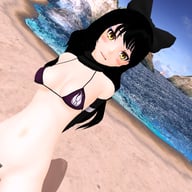 RWBY - Blake On the Beach CGI Girl Lewd FRAGGY vr porn video vrporn.com virtual reality