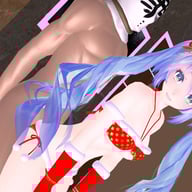Xmas Vocaloid - Miku Thighjob &amp; Buttjob CGI Girl Lewd FRAGGY vr porn video vrporn.com virtual reality