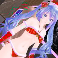 Xmas Vocaloid - Miku Thighjob &amp; Buttjob CGI Girl Lewd FRAGGY vr porn video vrporn.com virtual reality