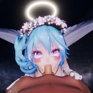 Vocaloid - Miku Angelic Blowjob Lewd FRAGGY vr porn video vrporn.com virtual reality