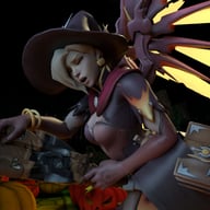 Witch Mercy Broomstick Grinding (A XXX Parody) porn