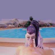 Overwatch: Widowmaker Blowjob on the Beach LewdVROfficial vr porn video vrporn.com virtual reality