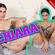 Sexy Chiara In Black And White Dress Shows Off Her Legs VRFootFetish vr porn video vrporn.com virtual reality