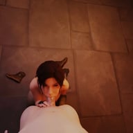 Lara Croft blowjob LewdVROfficial vr porn video vrporn.com virtual reality