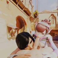 Overwatch D.va and Pharah threesome blowjob LewdVROfficial vr porn video vrporn.com virtual reality
